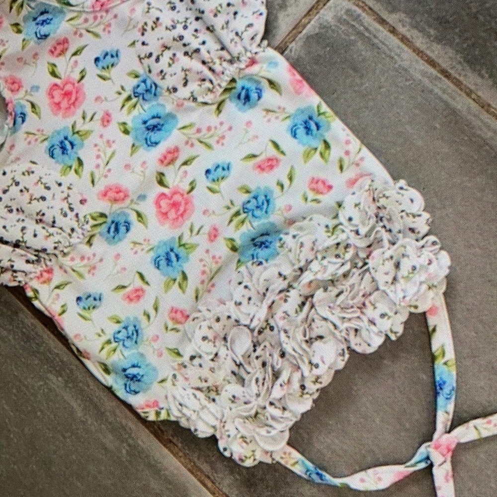 Girls floral one piece